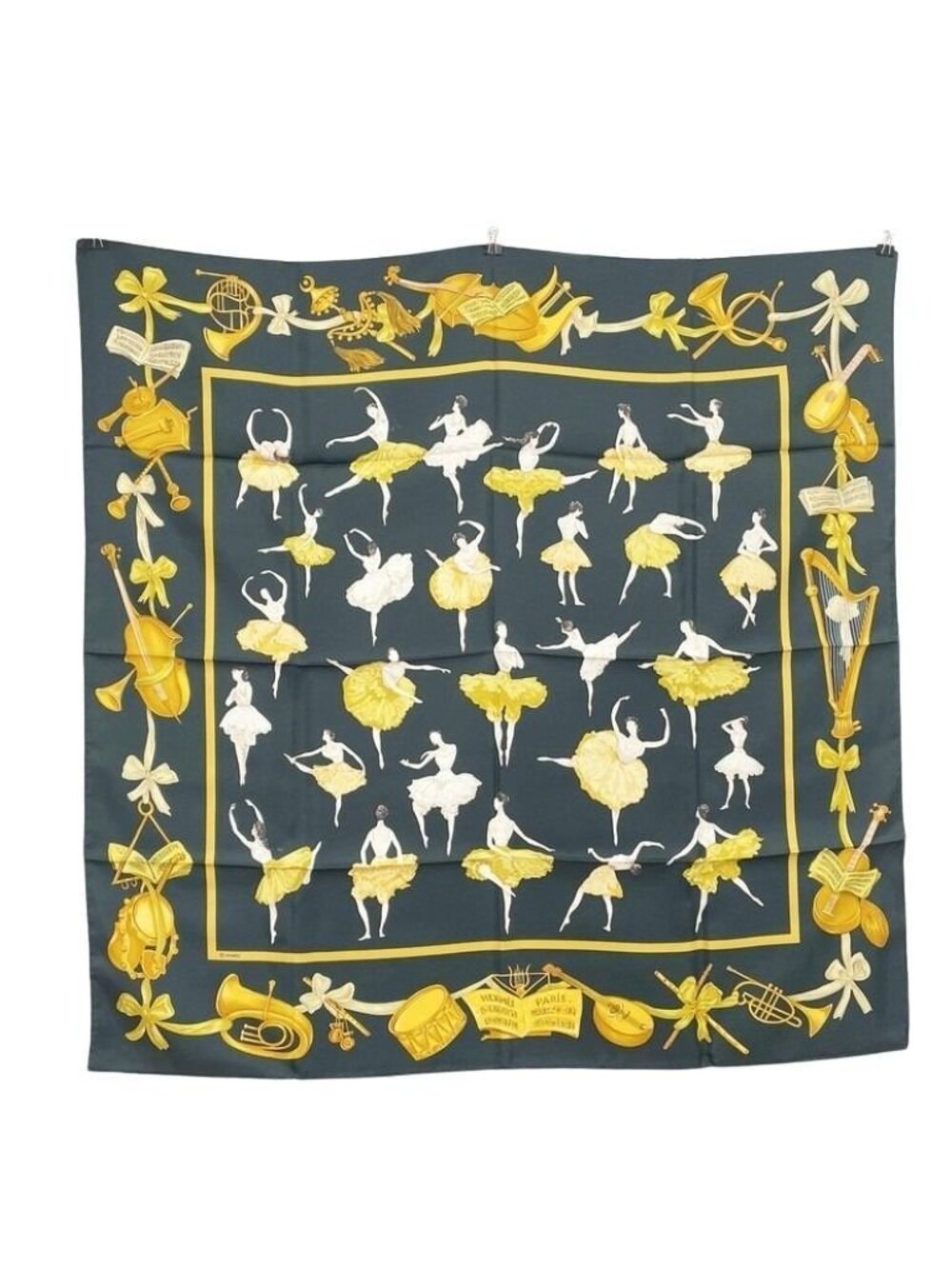 Hermes Scarf Carre 90 la Danse Multicolor Silk Large Ballerina Musical